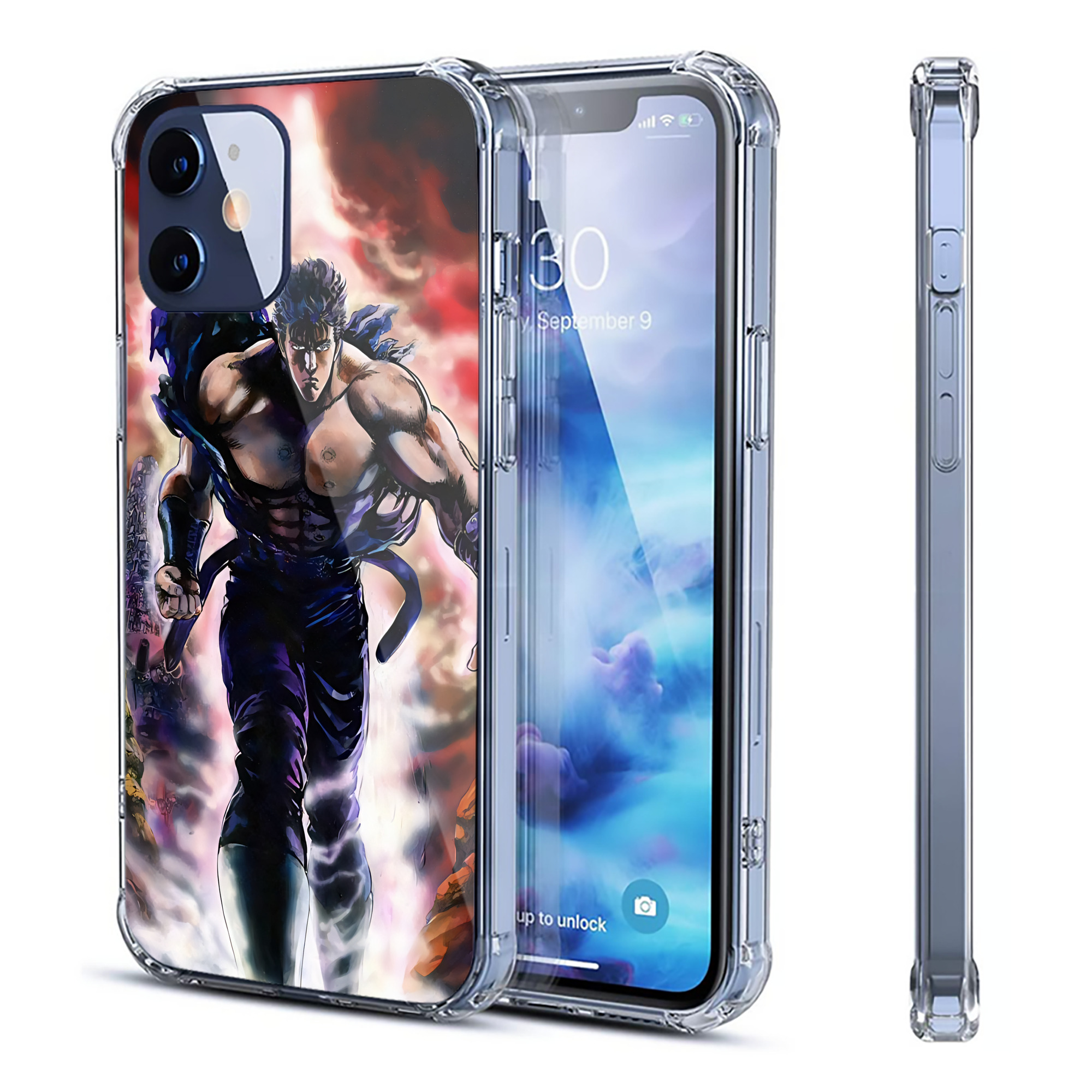 （画像用） 北斗の拳 Fist of the North Star 【iPhone 12シリーズ対応】透明スマホケース（クリアソフトケース）